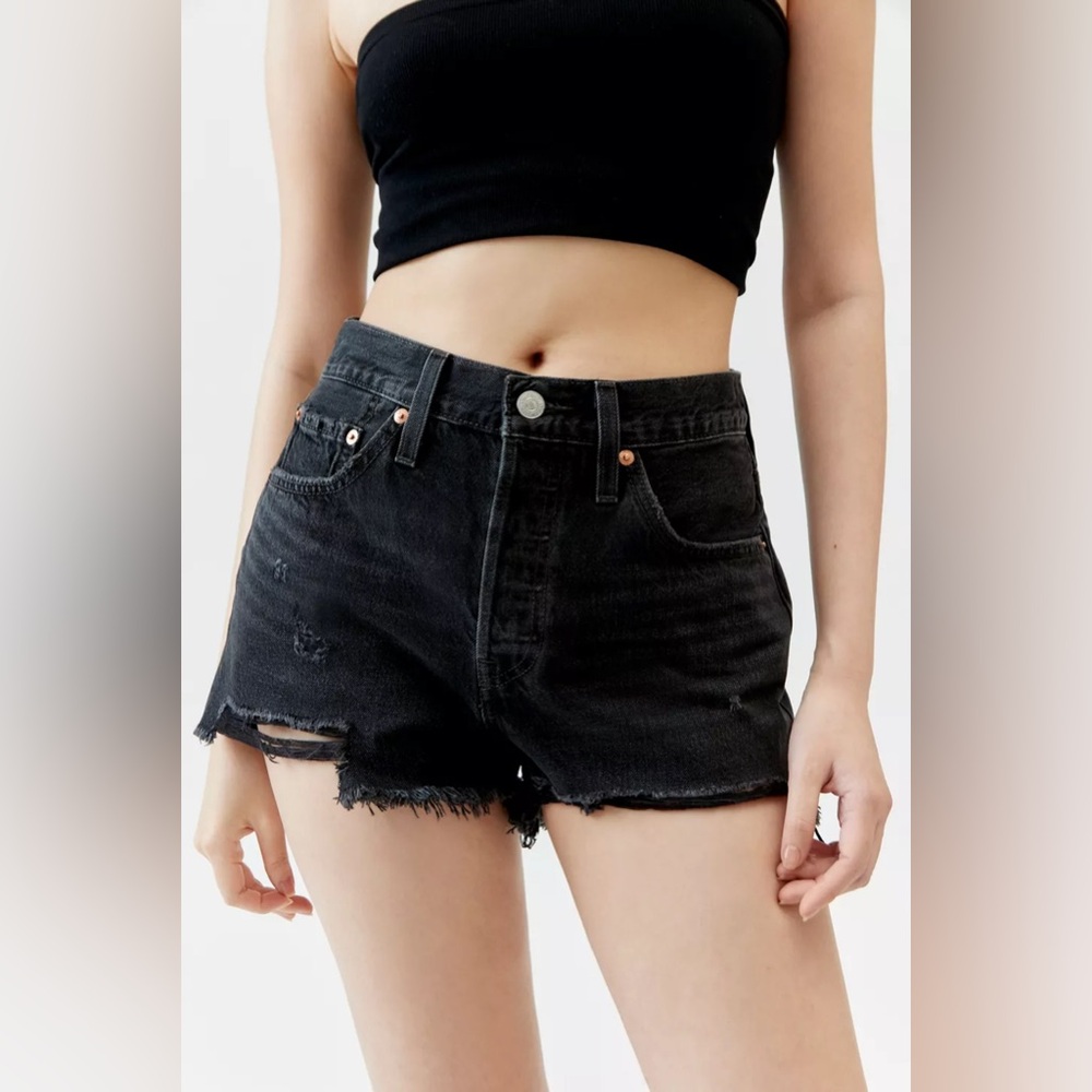 Levi’s 501 Original Cutoff Denim Shorts Size 27 Festival Summer Casual